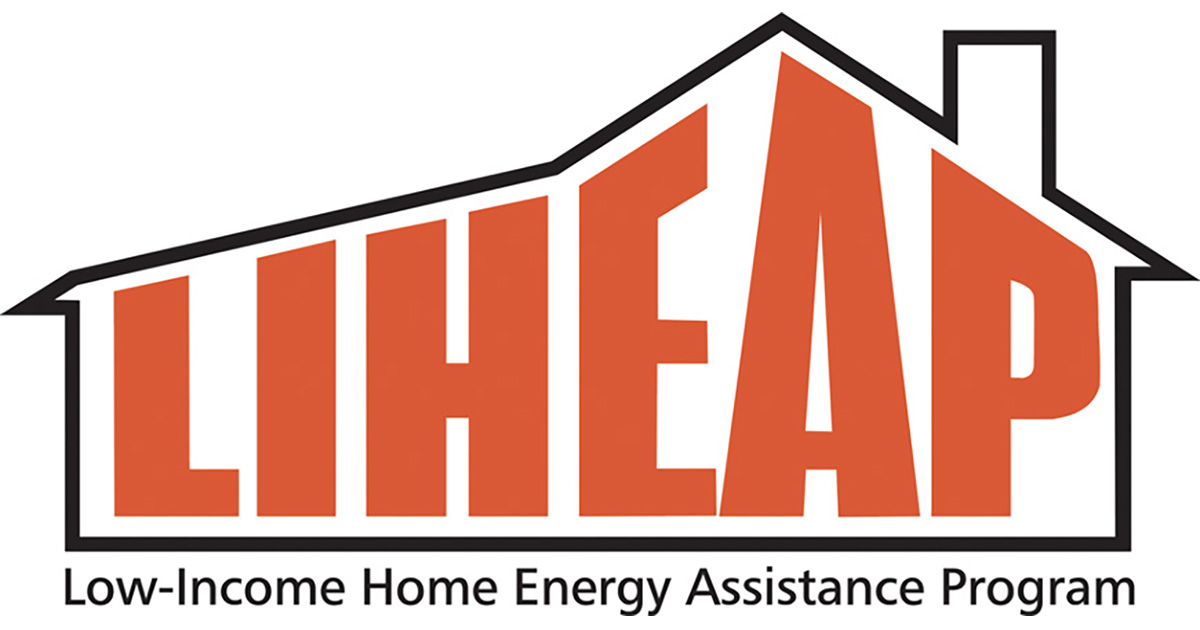 LIHEAP logo featuring the acronym in large, bold orange letters inside the outline of a house. Below the house outline, the text reads: 'Low-Income Home Energy Assistance Program.